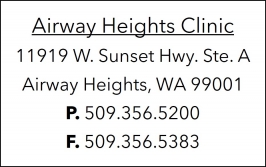 Airway Heights Location