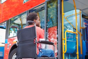 Disabled Person boarding bus